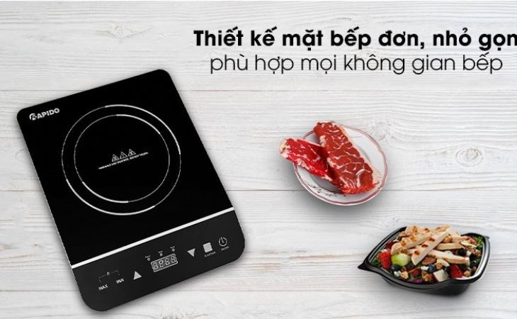 Bếp từ Rapido RI2000ES thiết kế đơn giản, sang trọng Bếp từ Rapido RI2000ES thiết kế đơn giản, sang trọng