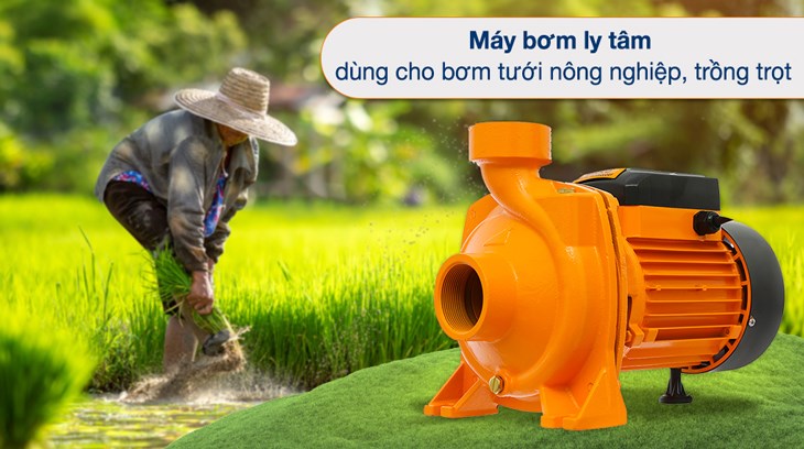 Máy bơm nước ly tâm Ingco MHF15001 1500W phục vụ cho các hoạt động tưới tiêu, bơm nước vào ao hồ