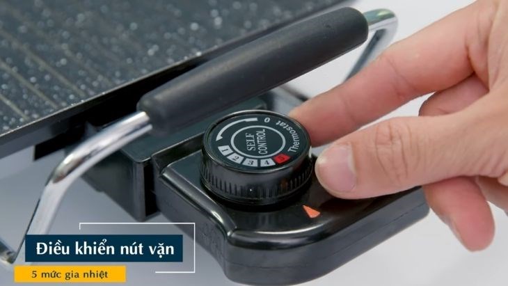 Bếp nướng điện Delites AD-G48 1500W - điều chỉnh nhiệt độ danh giap chi tiet bep nuong dien delites ad g48 1500 w 5 730x411 1