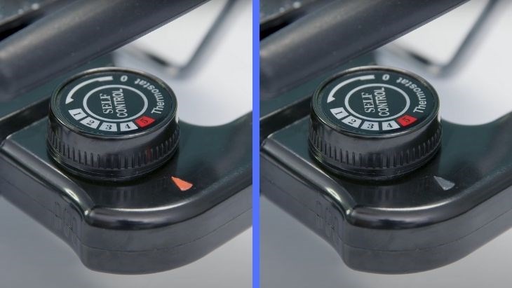 Bếp nướng điện Delites AD-G48 1500W - đèn thể hiện bếp hoạt động danh giap chi tiet bep nuong dien delites ad g48 1500 w 6 730x411 1